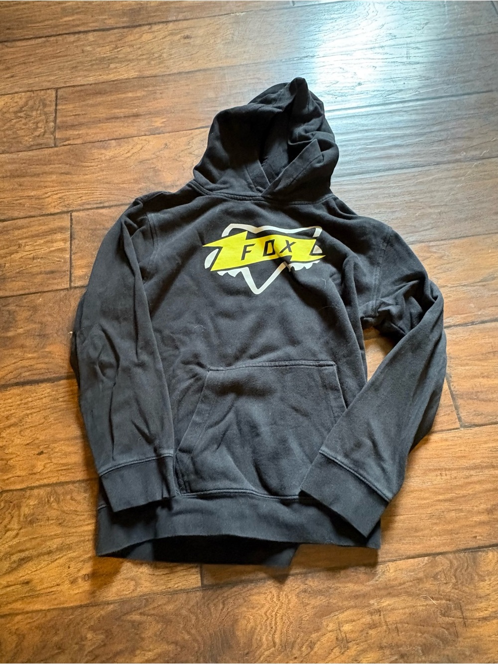 Fox Black Crewneck Sweatshirt with Yellow Logo